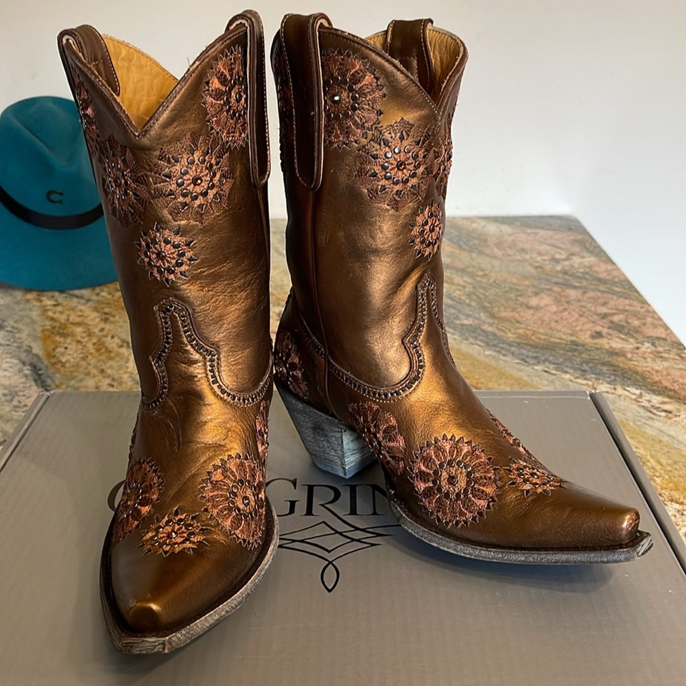 Old Gringo SPIDER WEB 10” Copper Boots NWB
